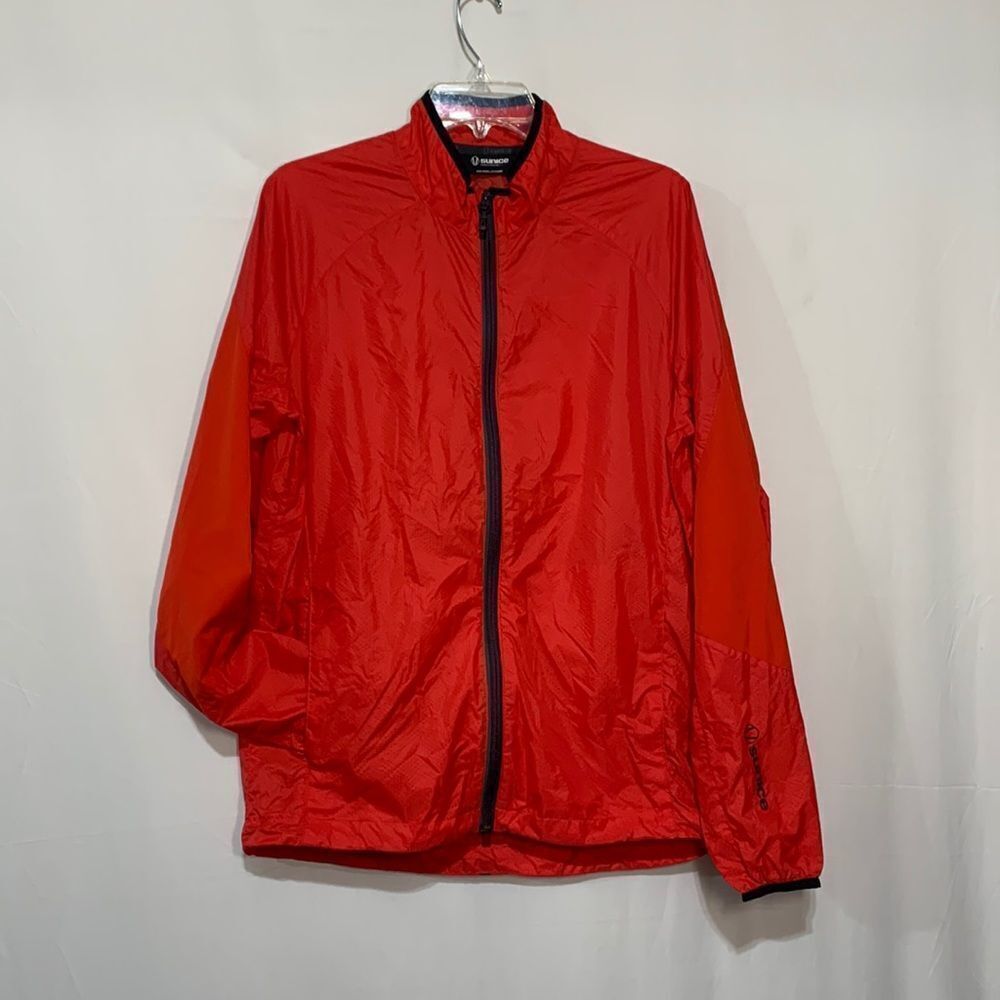 SUNICE lighweight jacket windbreaker mix media full zip  zip pockets men’s S